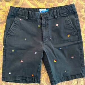 Kiel James Patrick Kennedy nautical embroidered flags fit shorts sz 32 men